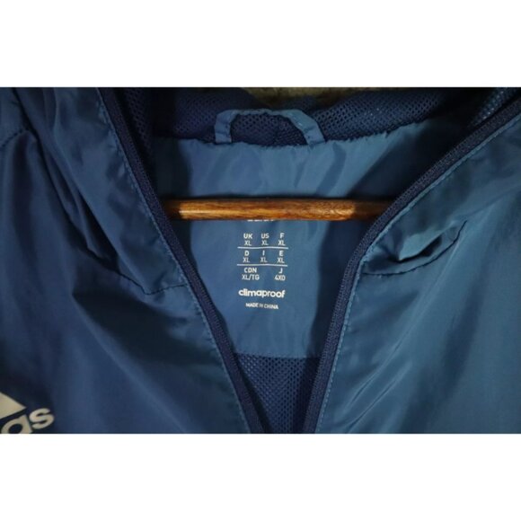 Adidas Climaproof Track Jacket Adult XL Blue Boston Marathon Hooded Logo Graphic - Picture 5 of 10